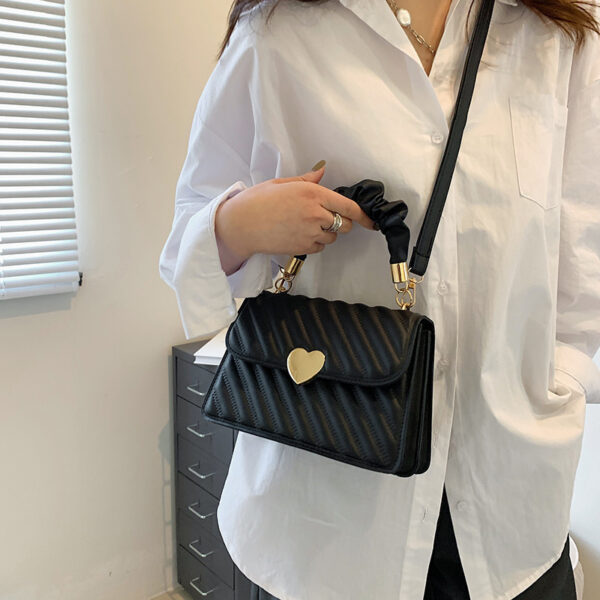 Women Handbags Fashion Chain Shoulder Bags With Love Metal Design - Image 3