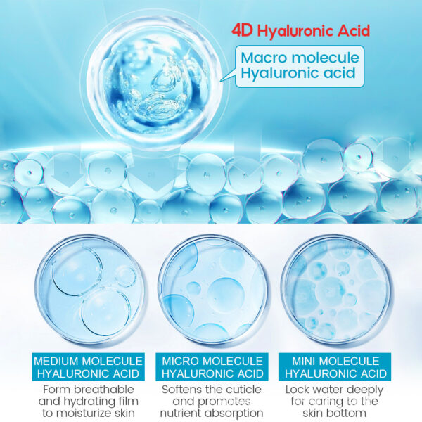 Hyaluronic Acid Face Serum Anti-Aging Shrink Pore Whitening Moisturizing Face Cream Dry Skin Care - Image 2