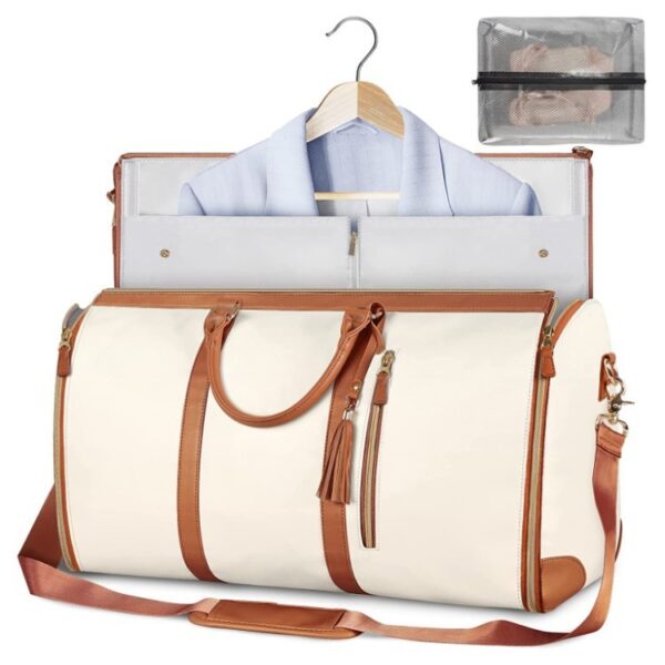Large Capacity Travel Duffle Bag Women's Handbag Folding Suit Bag Waterproof Clothes Totes - Image 2