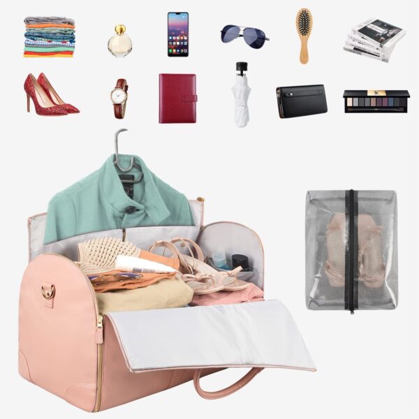 Large Capacity Travel Duffle Bag Women's Handbag Folding Suit Bag Waterproof Clothes Totes - Image 5